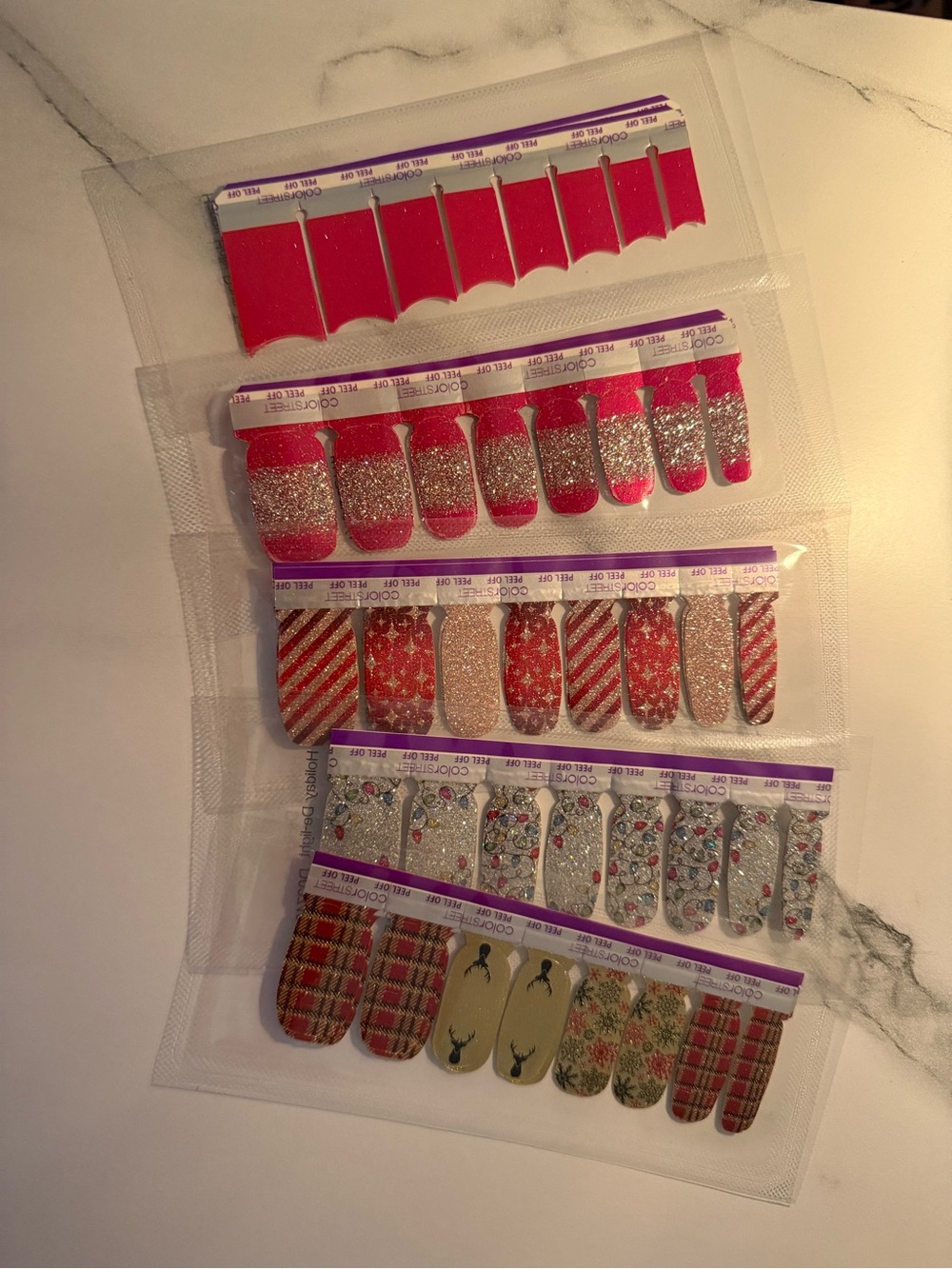 Color Street Nail Strips - Christmas Lot of 5